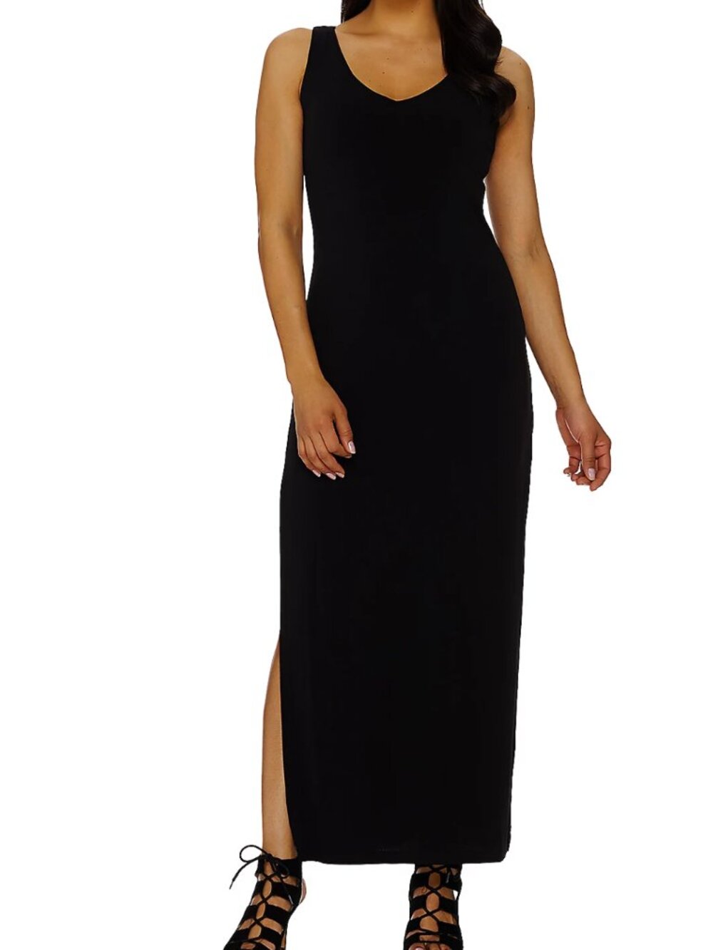 G.I.L.I. Sleeveless Side Slit Maxi Dress  16762